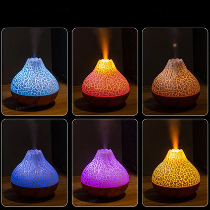 Volcano Air Ultrasonic Humidifier 300Ml Portable Mist Diffuser Household Usb Electric Sprayer Atomizer Purifier Night Light